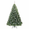 Kunstig juletre med 300 LED med stativ grønn 240 cm PE og PVC