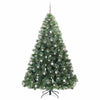 Kunstig juletre med 300 LED med stativ grønn 240 cm PE og PVC