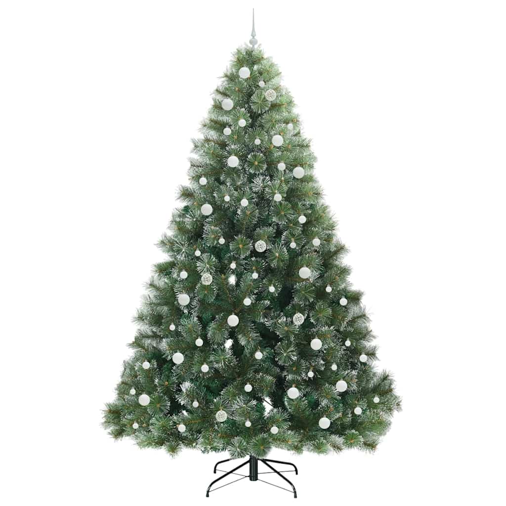 Kunstig juletre med 300 LED med stativ grønn 240 cm PE og PVC
