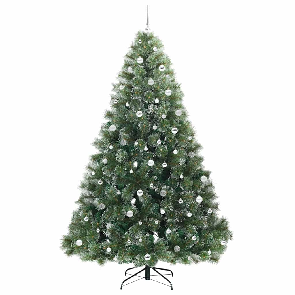 Kunstig juletre med 300 LED med stativ grønn 240 cm PE og PVC