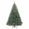 Kunstig juletre med 300 LED med stativ grønn 240 cm PE og PVC