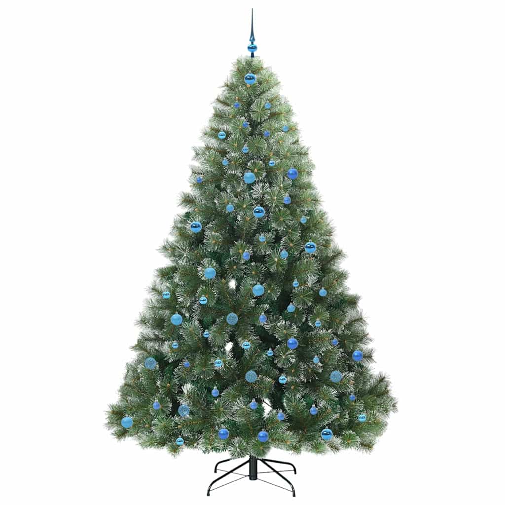 Kunstig juletre med 300 LED med stativ grønn 240 cm PE og PVC