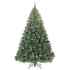 Kunstig juletre med 300 LED med stativ grønn 240 cm PE og PVC