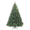 Kunstig juletre med 300 LED med stativ grønn 240 cm PE og PVC