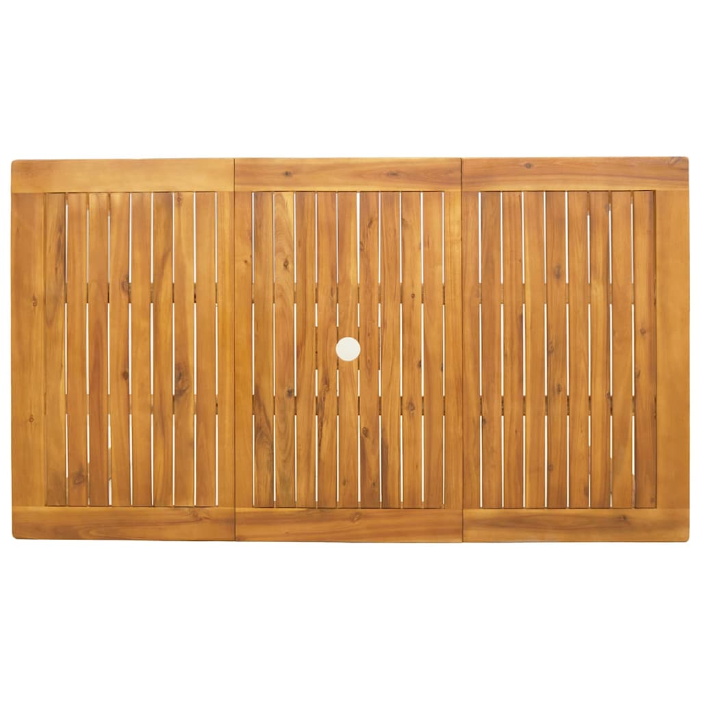 Hage Spisegruppe Sammenleggbar 7 pcs Brun Solid akasietre