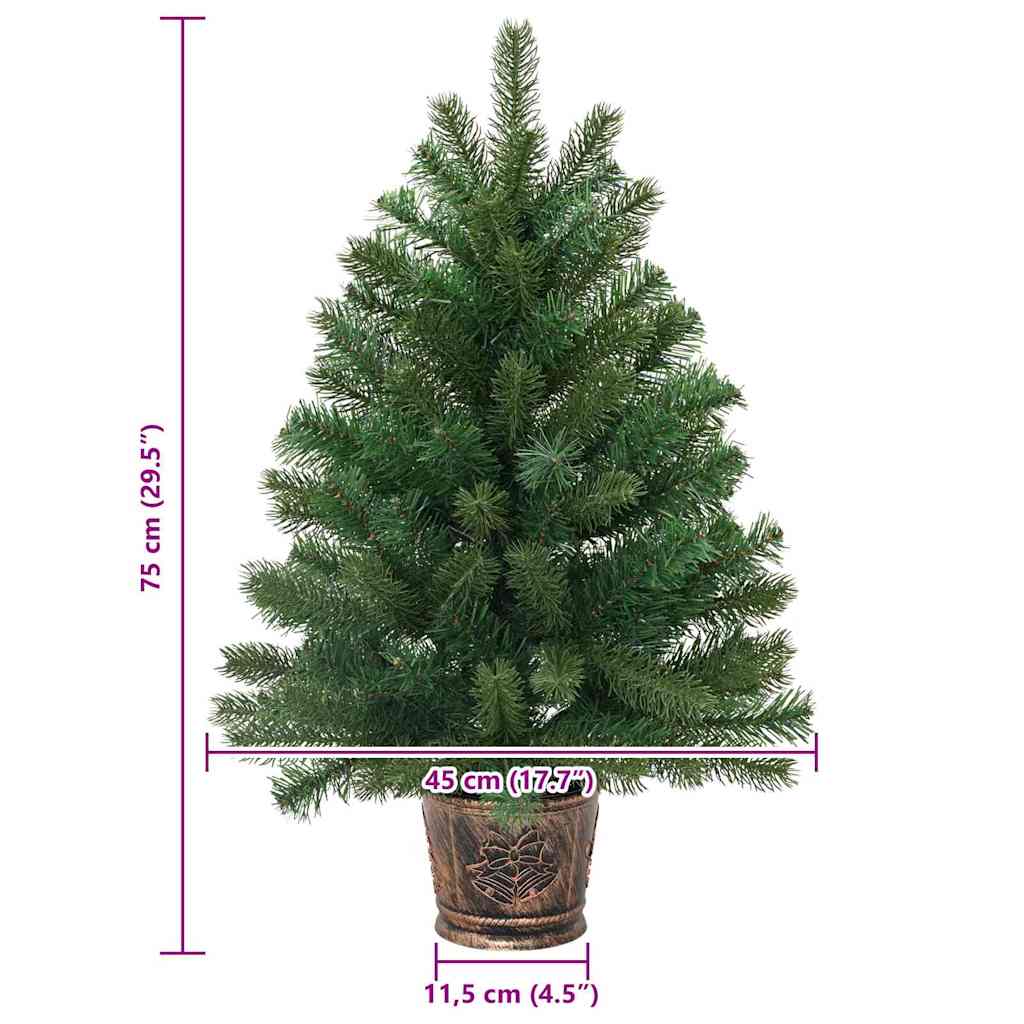 Kunstig juletre med stativ grønn 75 cm PVC, PE og stål