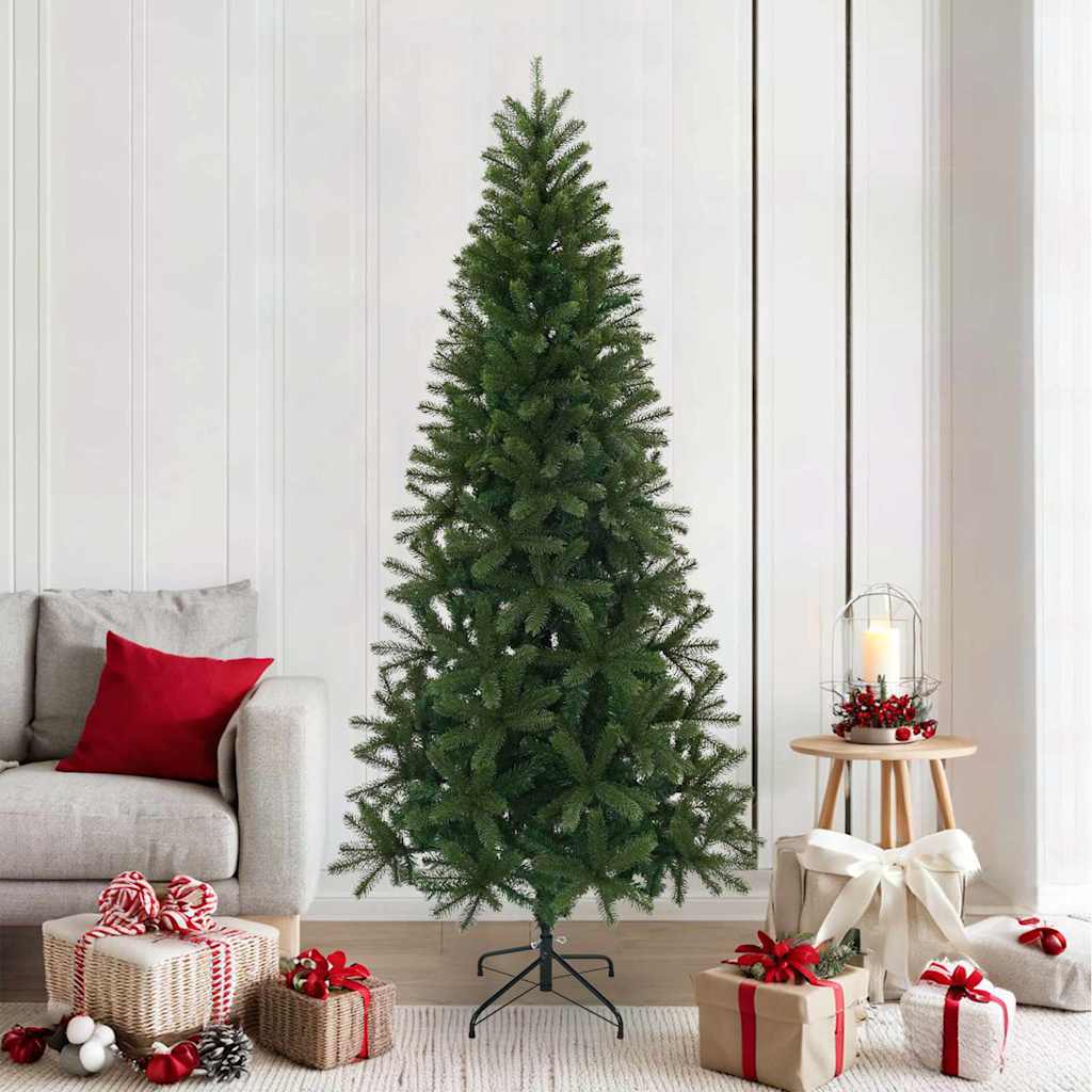 Kunstig juletre med stativ grønn 210 cm PVC, PE og stål