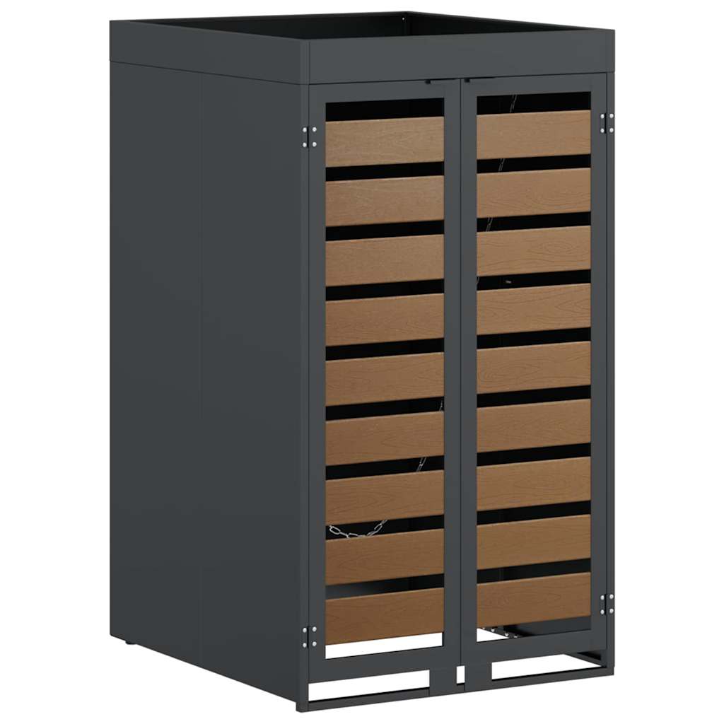 Oppbevaring av hjulbeholder med plantertak for 240L beholder
