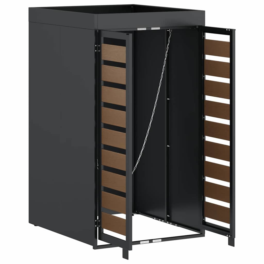 Oppbevaring av hjulbeholder med plantertak for 240L beholder