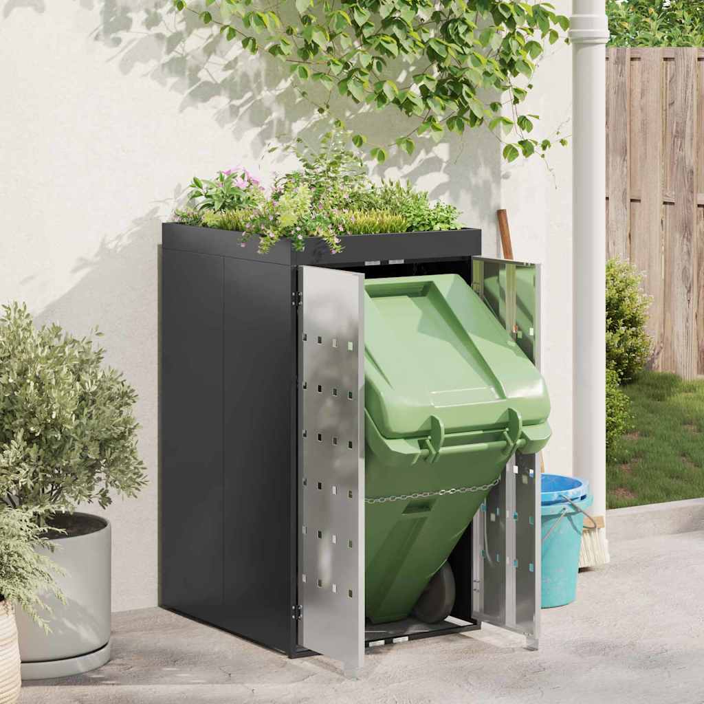 Oppbevaring av hjulbeholder med plantertak for 240L beholder