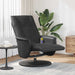 Svingbar massasje lenestol Svart 71 x 90 x 105 cm Kunstlær