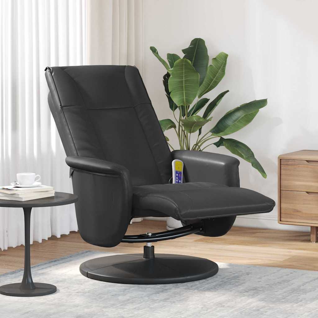 Svingbar massasje lenestol Svart 71 x 90 x 105 cm Kunstlær