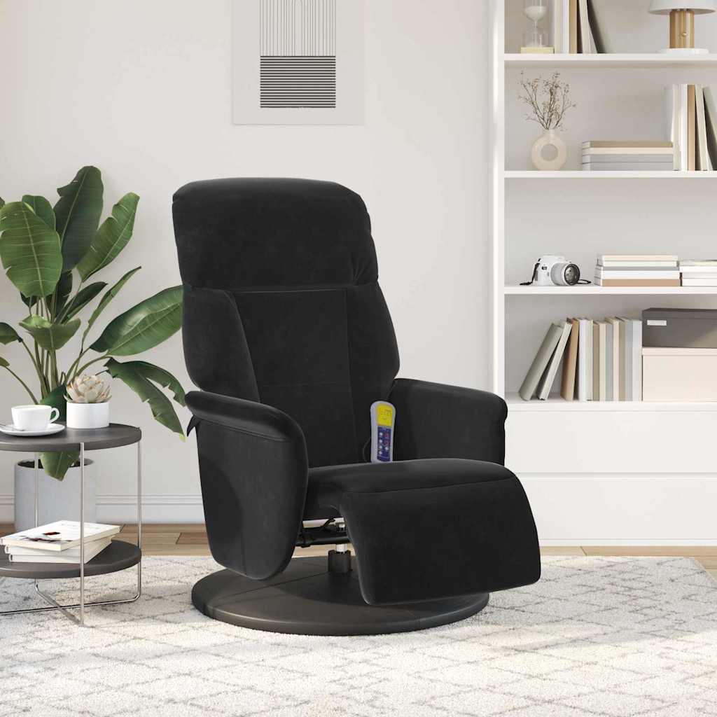 Massasjestol Svart 91 x 71 x 105 cm Fløyel