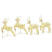 LED Reinsdyr med 80 LED 4 pcs Gull PET