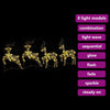 LED Reinsdyr med 80 LED 4 pcs Gull PET