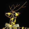 LED Reinsdyr med 180 LED 6 pcs Gull PET