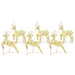 LED Reinsdyr med 180 LED 6 pcs Gull PET