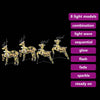LED Reinsdyr med 80 LED 4 pcs Flerfarget PET