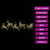 LED Reinsdyr med 40 LED 5 pcs Gull PET