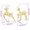 LED Reinsdyr med 40 LED 5 pcs Gull PET