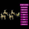 LED Reinsdyr med 40 LED 5 pcs Flerfarget PET