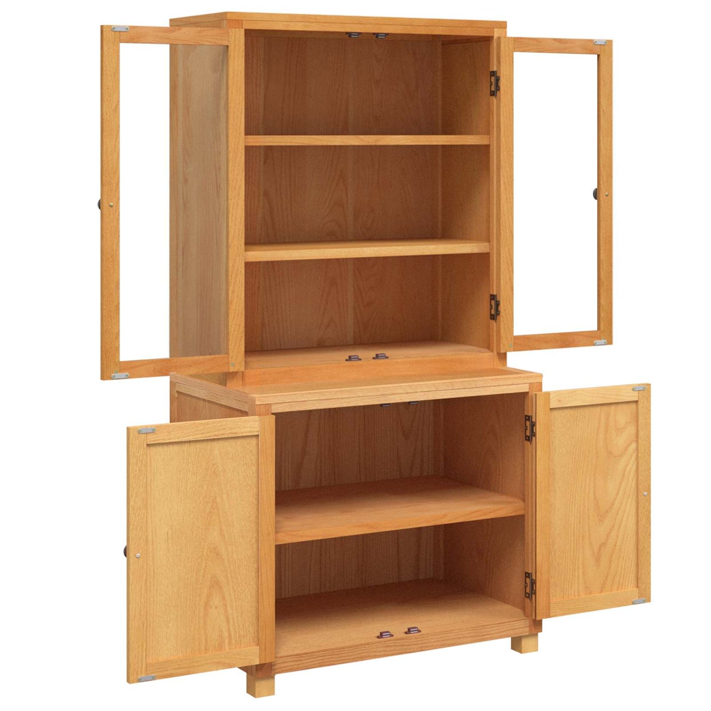 Lager møbelsett 2 stk. Brun 80 x 50 x 160 cm Massivt Eiketre
