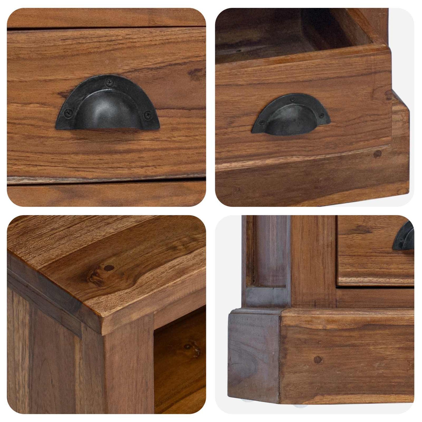 Oppbevaringsskap Naturlig 60 x 30 x 60 cm Massivt Teaktre
