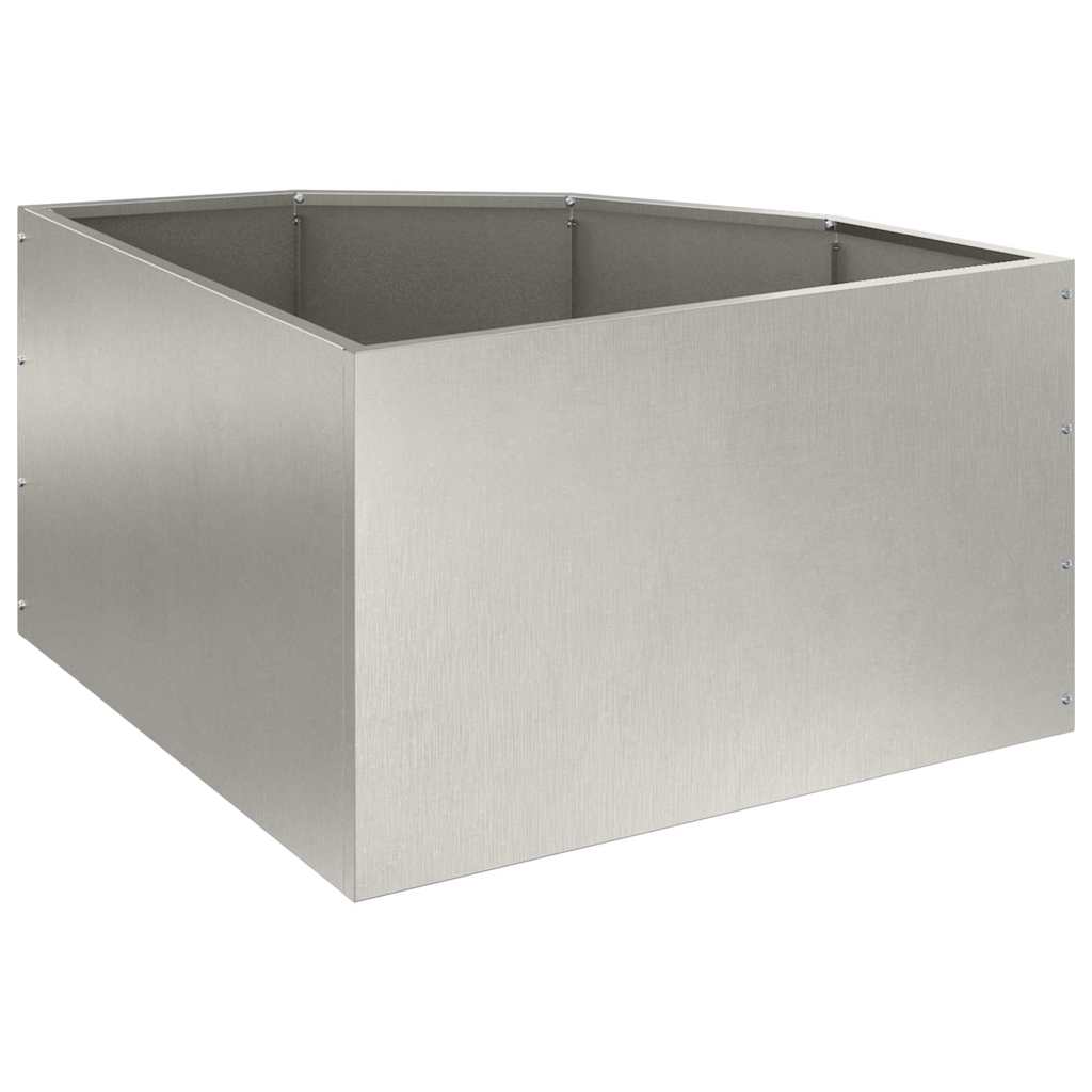 Hjørne Plante sølv 60 x 60 x 35 cm Rustfritt stål