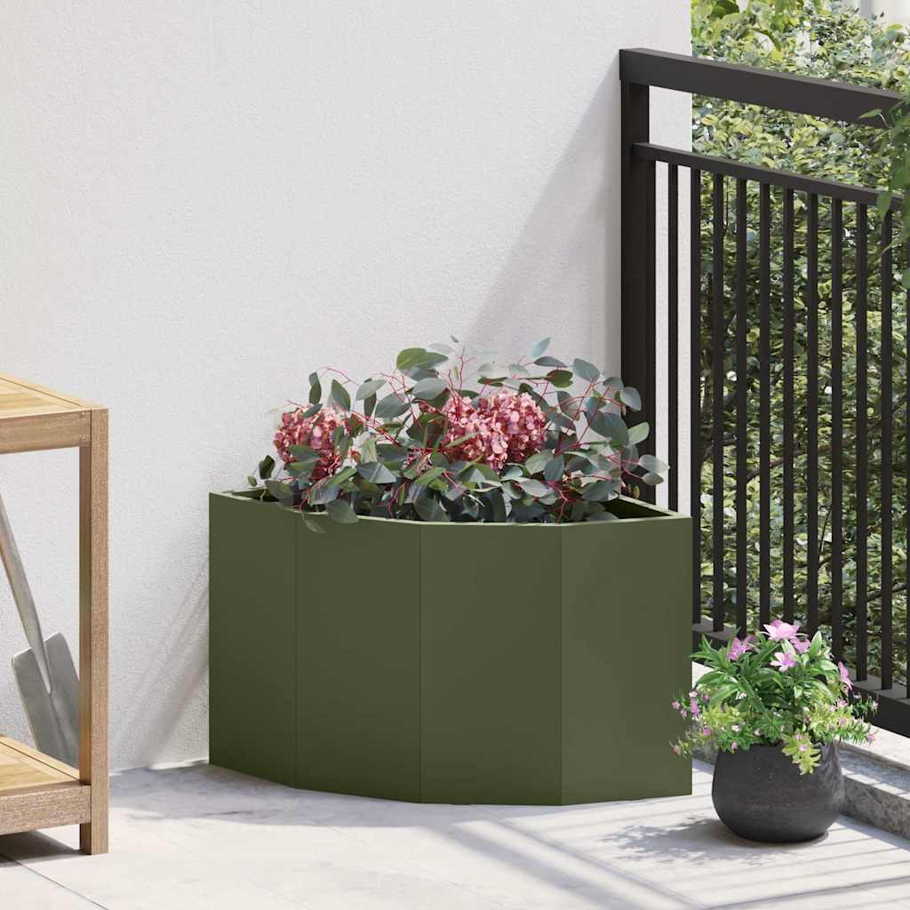 Hjørne Plante Olivengrønn 45 x 45 x 35 cm Stål