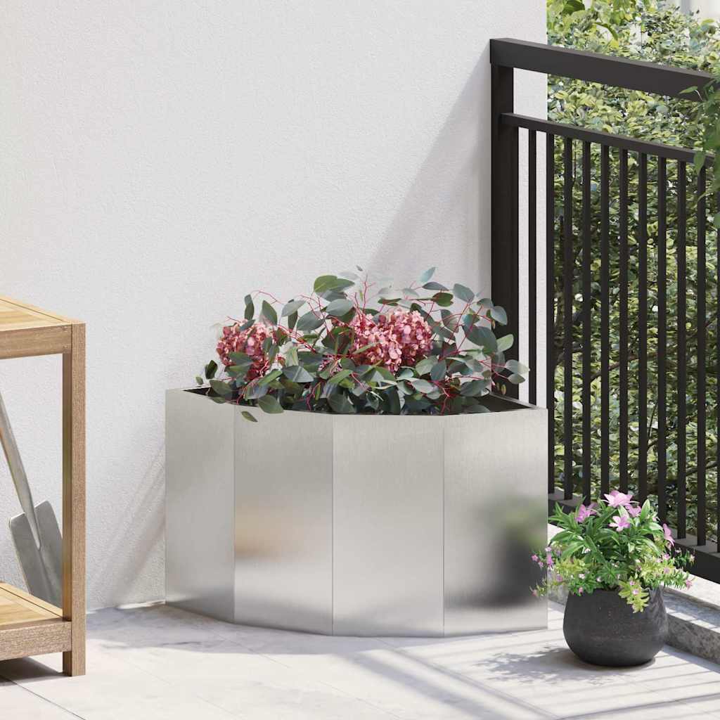 Hjørne Plante sølv 45 x 45 x 35 cm Rustfritt stål