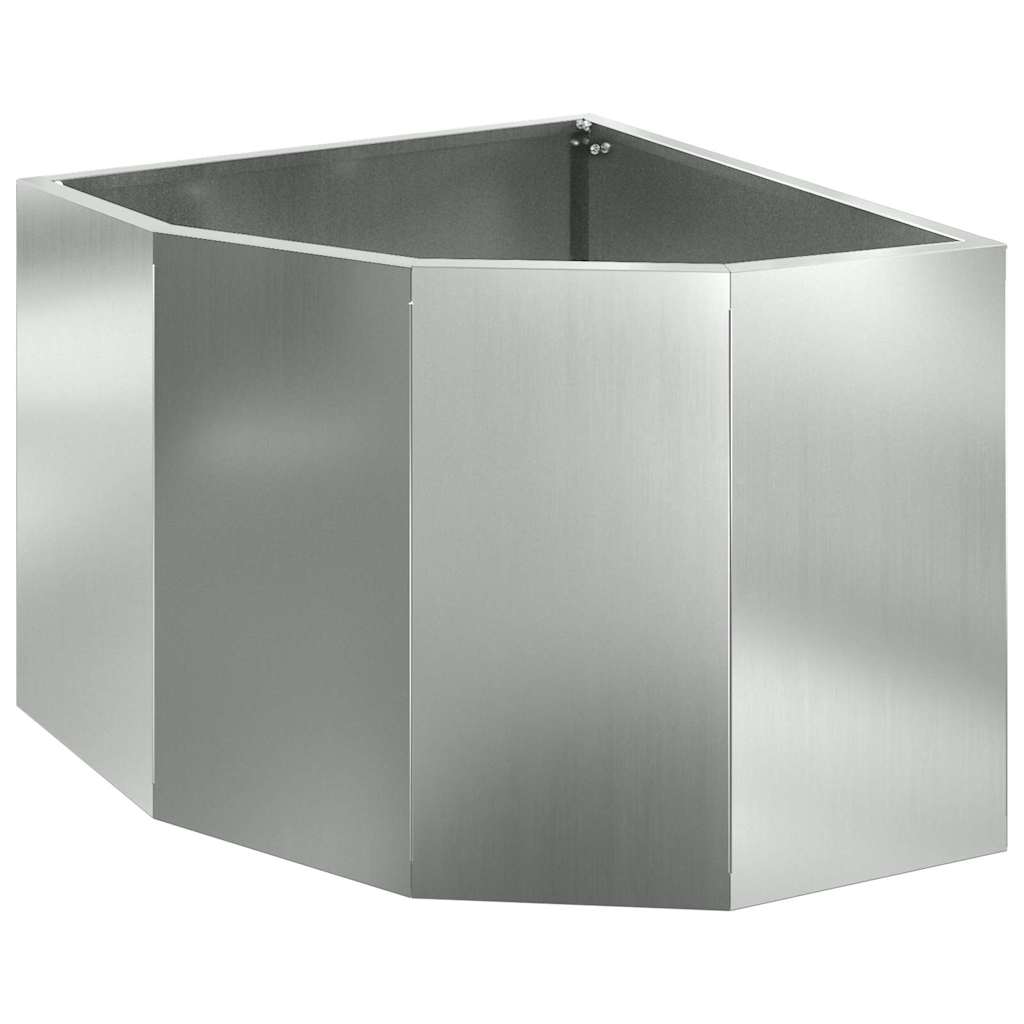 Hjørne Plante sølv 45 x 45 x 35 cm Galvanisert stål