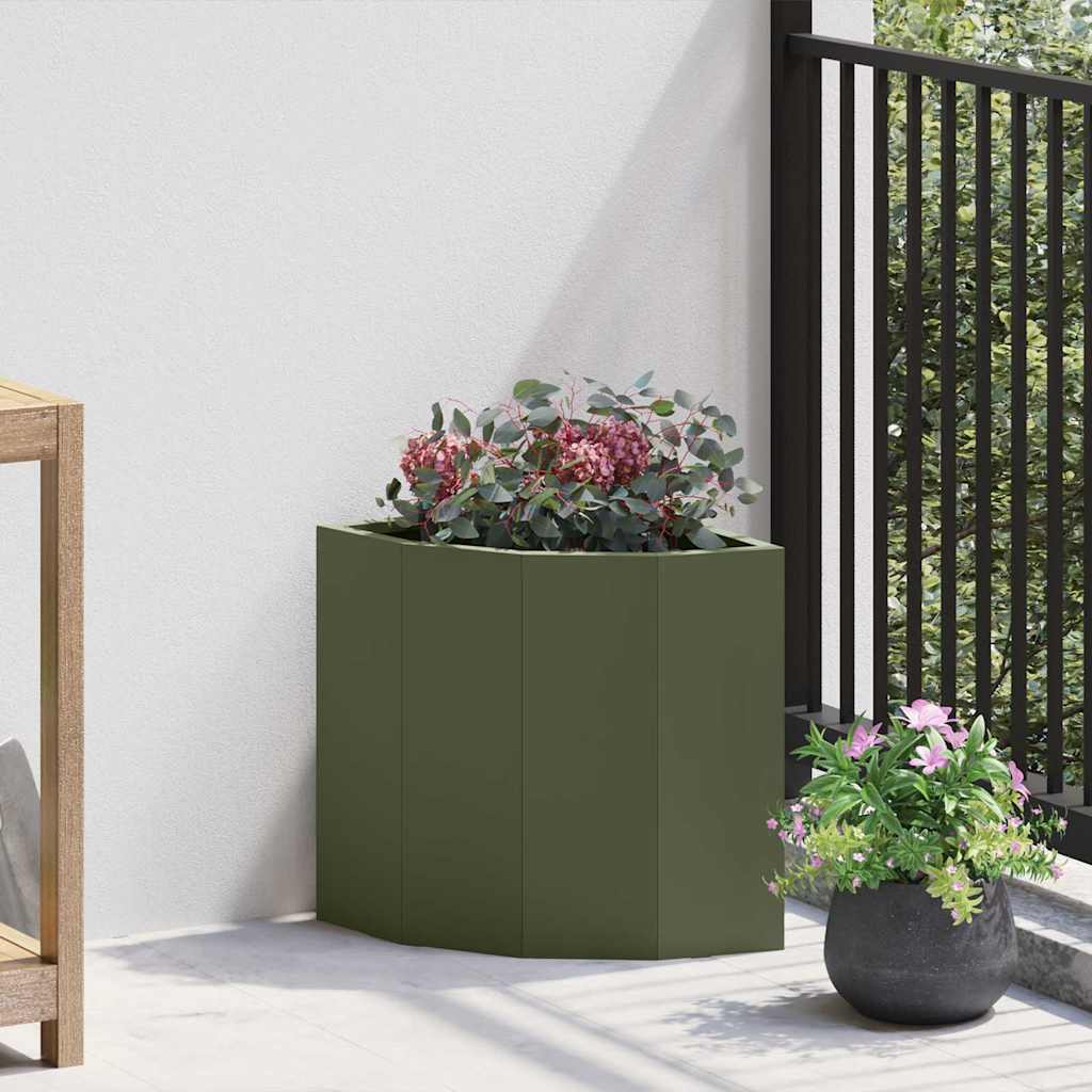 Hjørne Plante Olivengrønn 30 x 30 x 35 cm Stål