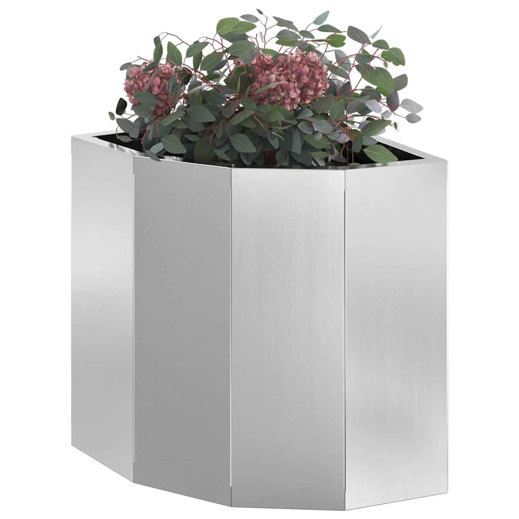 Hjørne Plante sølv 30 x 30 x 35 cm Galvanisert stål