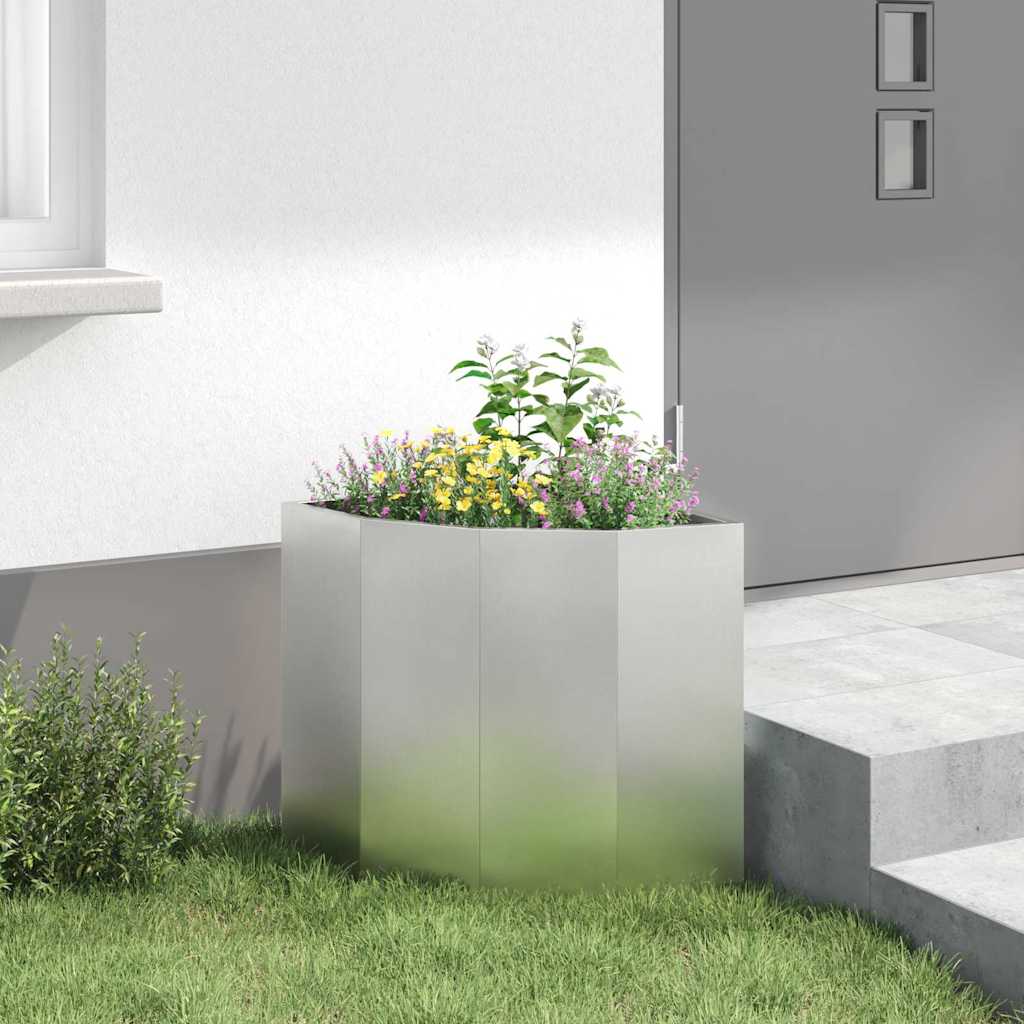 Hjørne Plante sølv 45 x 45 x 50 cm Rustfritt stål