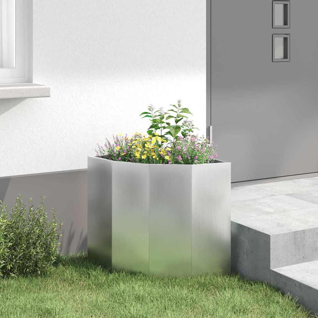 Hjørne Plante sølv 45 x 45 x 50 cm Galvanisert stål