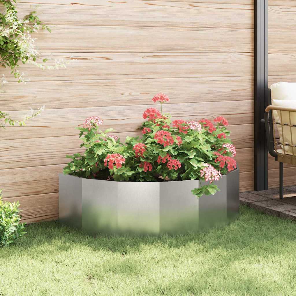 Plantekassed sølv 120 x 60 x 35 cm Rustfritt Stål
