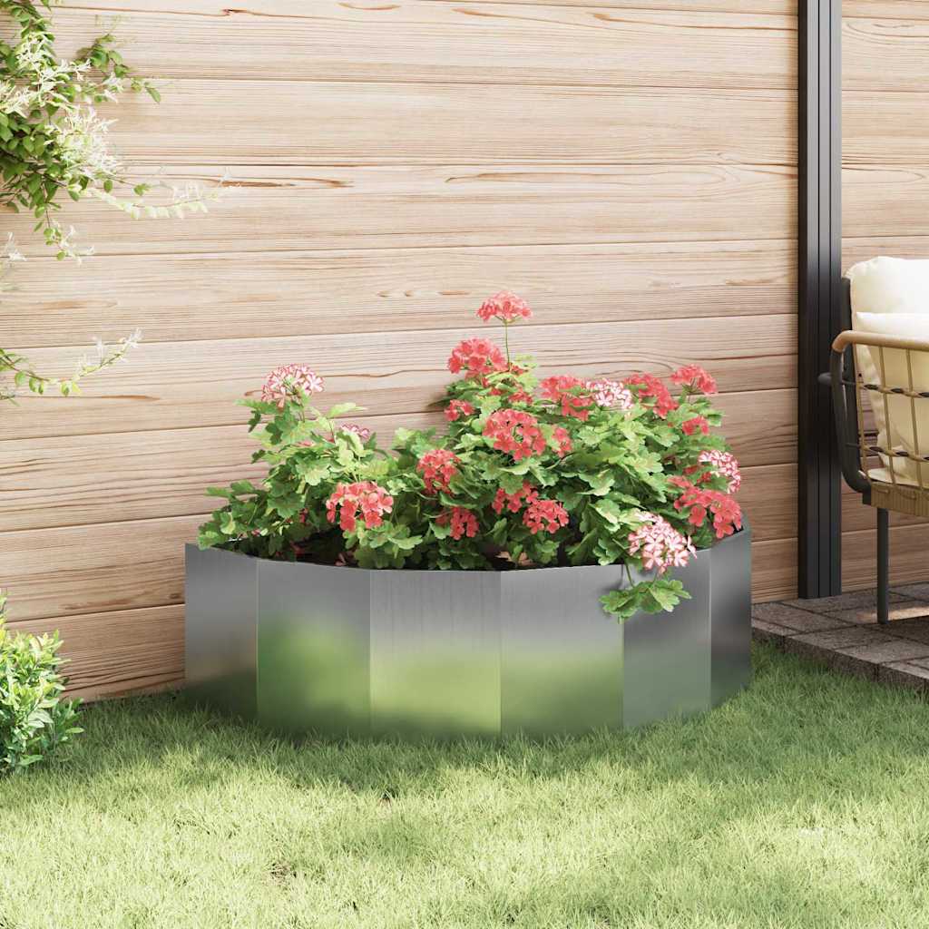 Plantekassed sølv 120 x 60 x 35 cm Galvanisert Stål