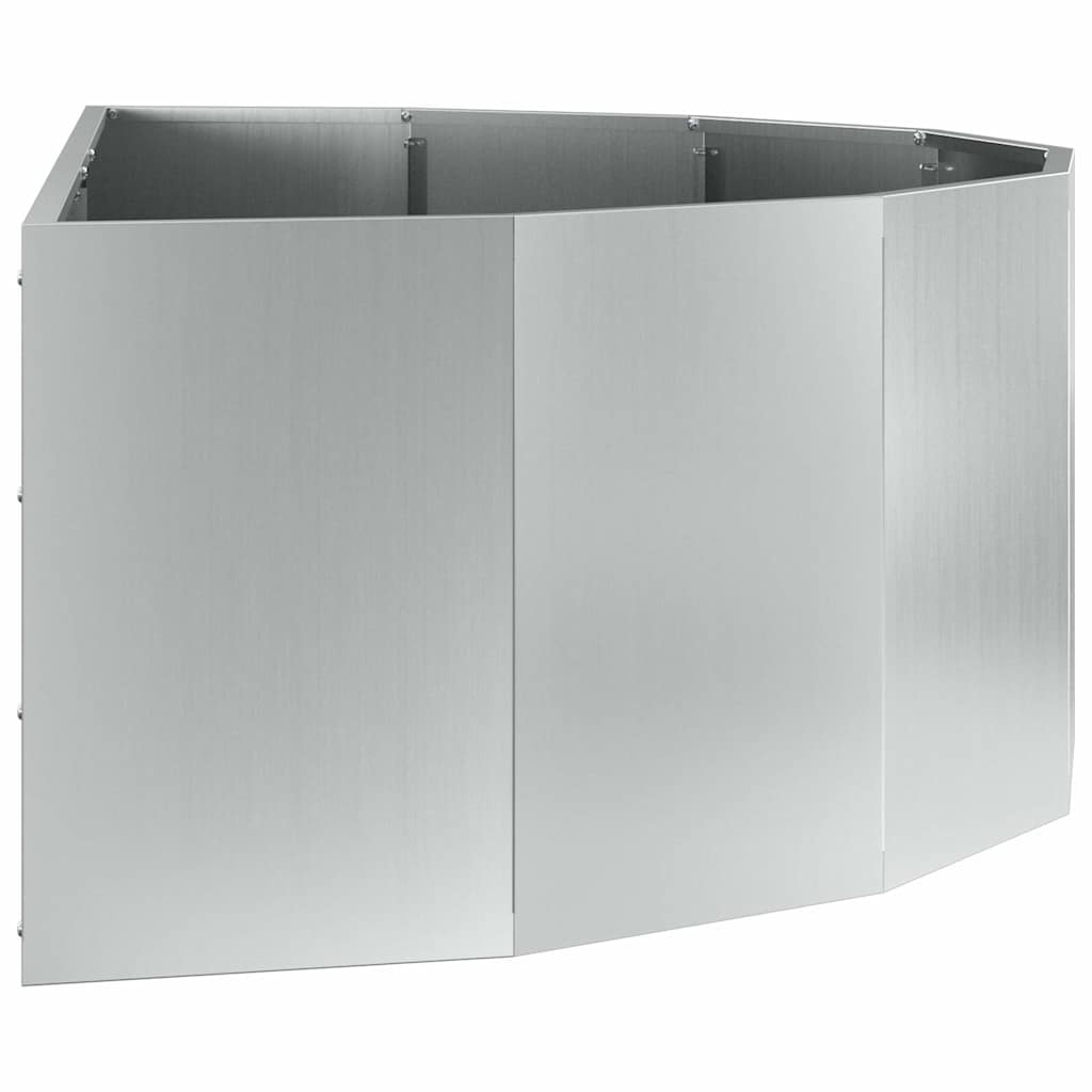 Plantekassed sølv 120 x 60 x 35 cm Galvanisert Stål