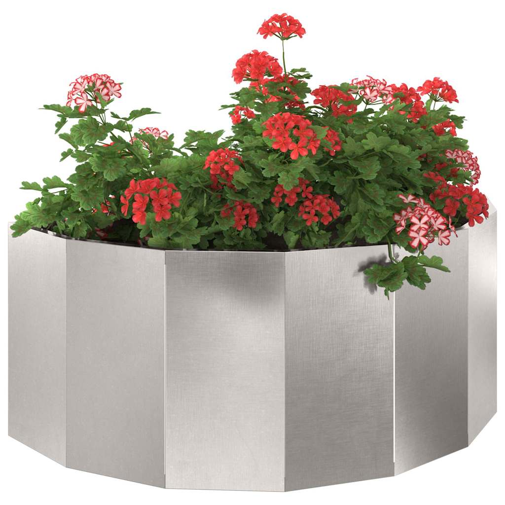 Plantekassed sølv 90 x 45 x 35 cm Rustfritt Stål
