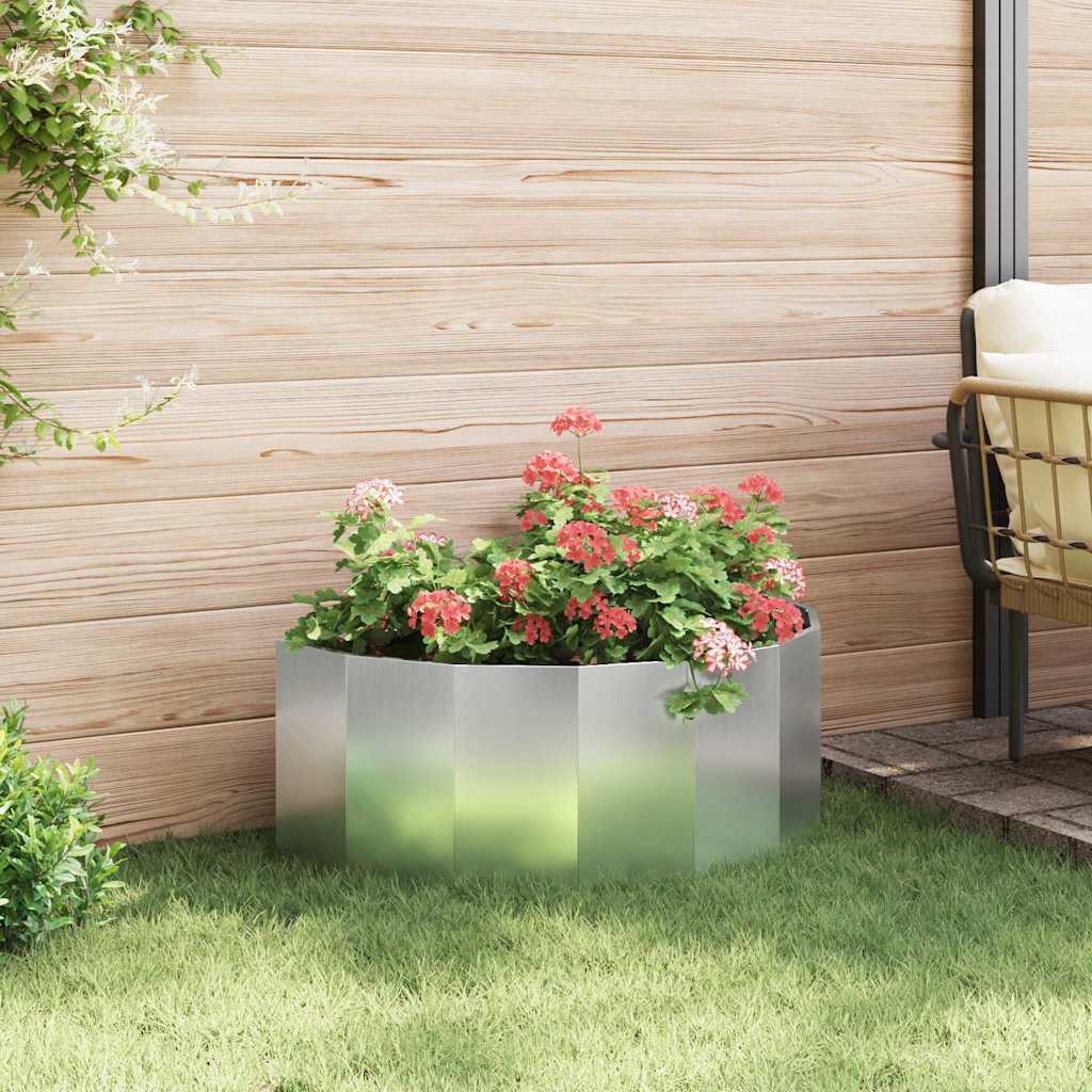 Plantekassed sølv 90 x 45 x 35 cm Galvanisert Stål