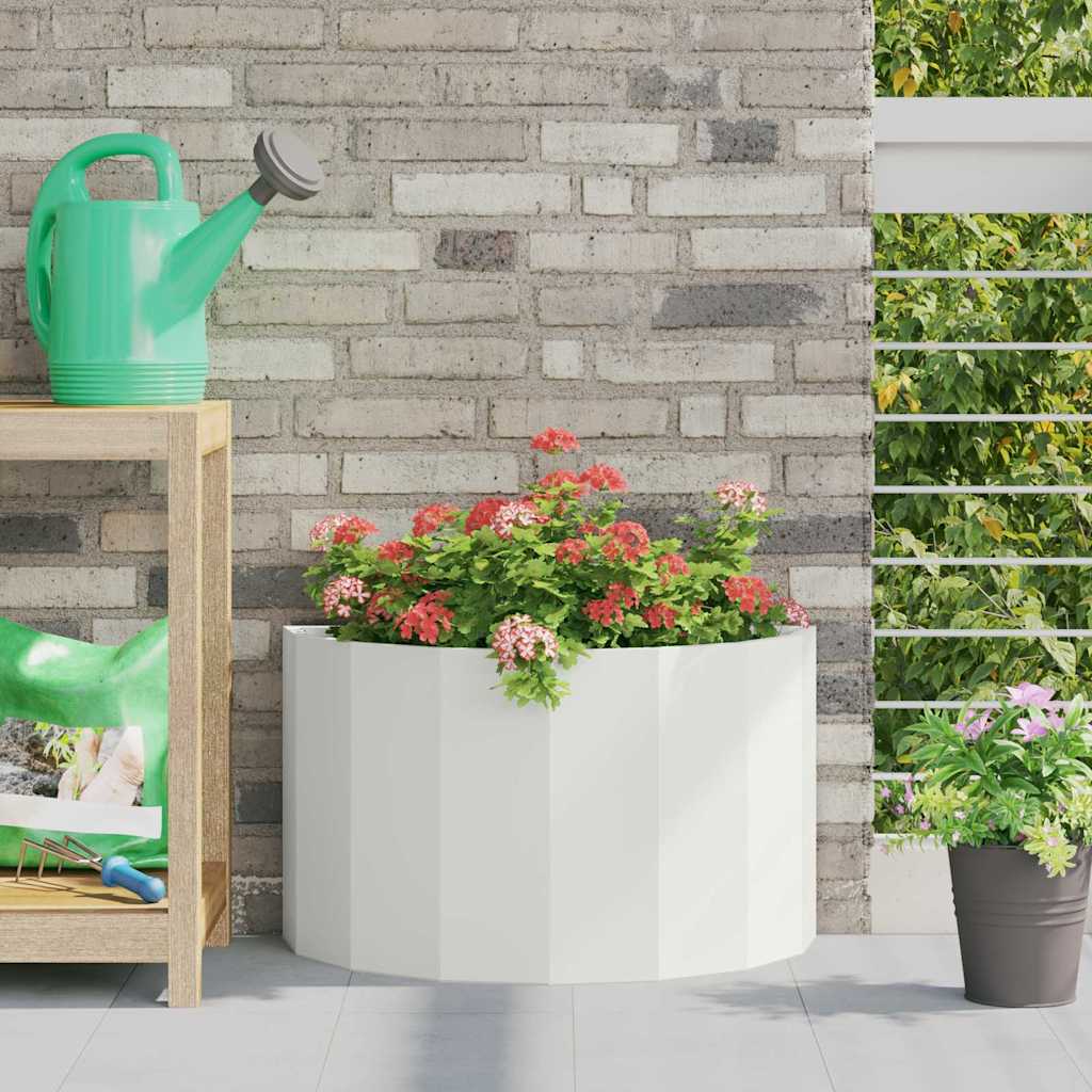 Plantekassed Hvit 60 x 30 x 35 cm Stål
