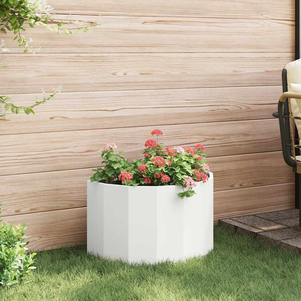 Plantekassed Hvit 60 x 30 x 35 cm Stål