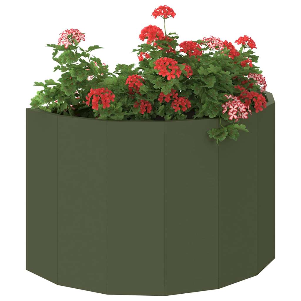 Plantekassed Olivengrønn 60 x 30 x 35 cm Stål