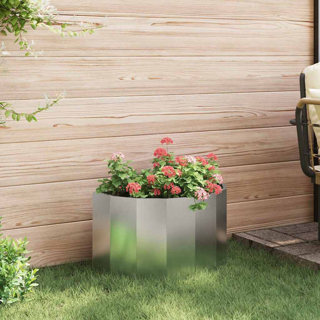 Plantekassed sølv 60 x 30 x 35 cm Rustfritt Stål