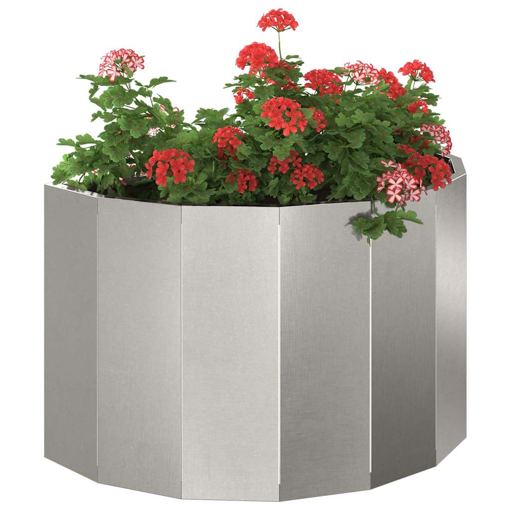 Plantekassed sølv 60 x 30 x 35 cm Rustfritt Stål