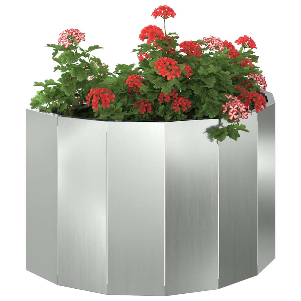 Plantekassed sølv 60 x 30 x 35 cm Galvanisert Stål