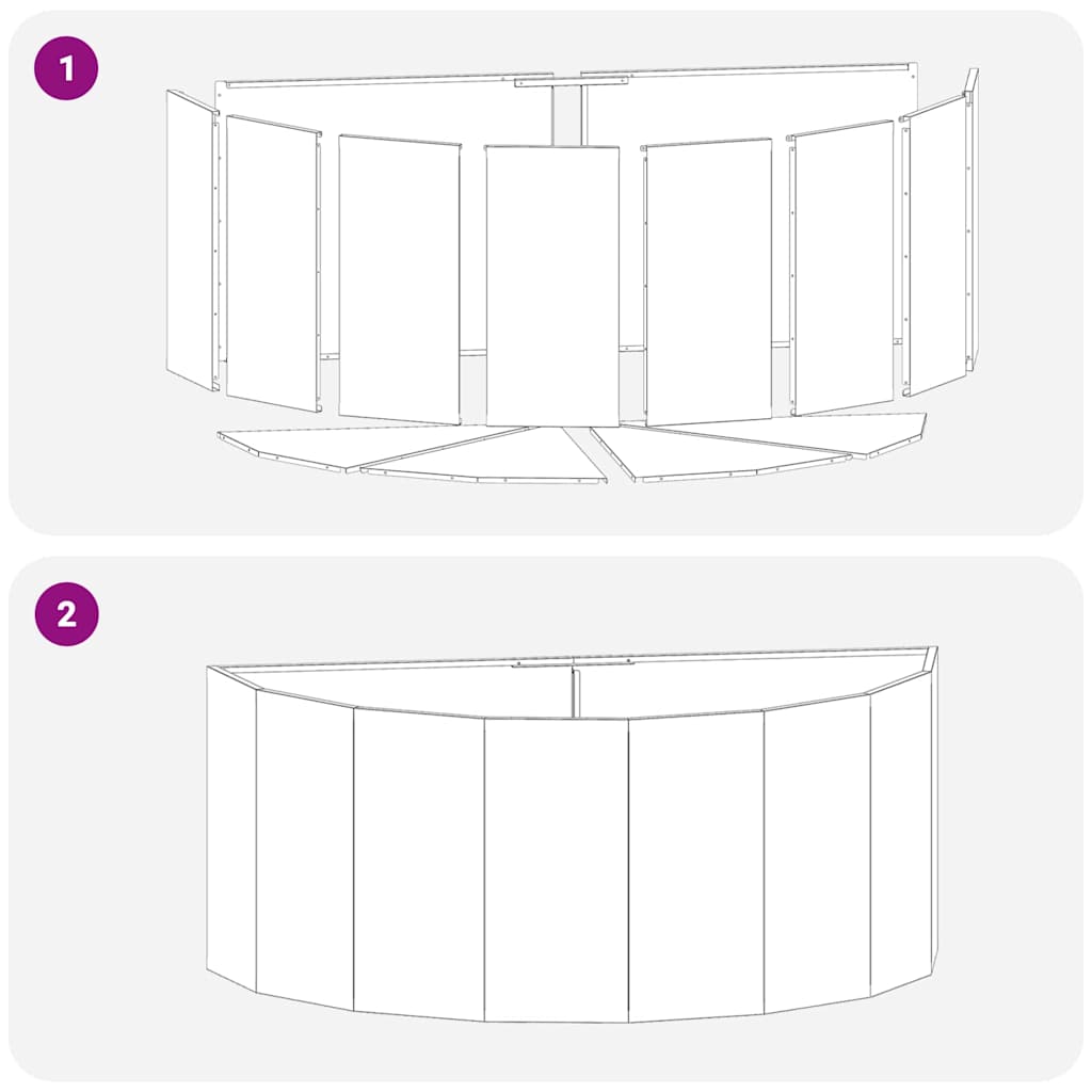 Plantekassed Svart 120 x 60 x 50 cm Stål
