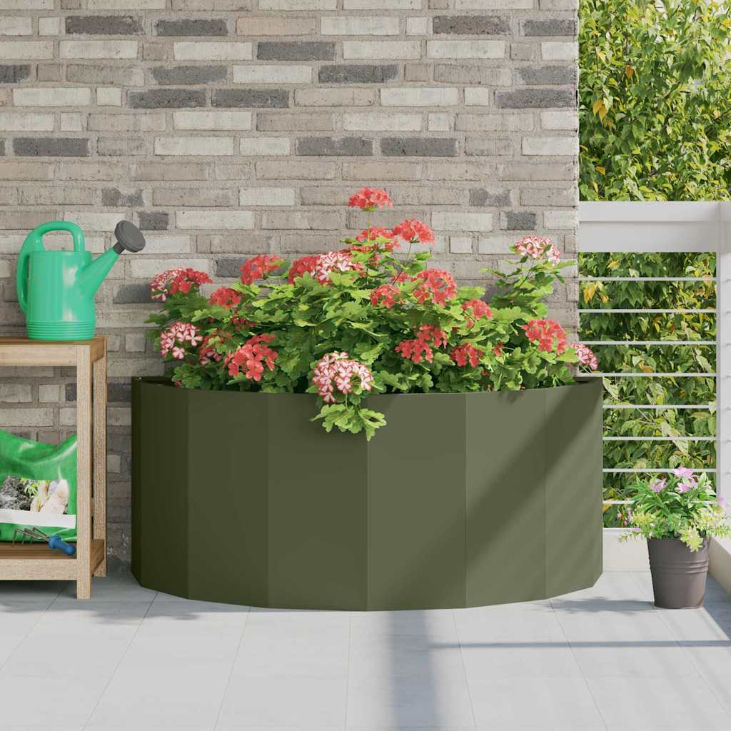 Plantekassed Olivengrønn 120 x 60 x 50 cm Stål