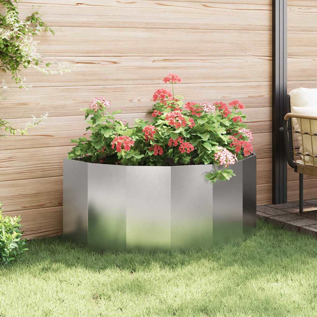Plantekassed sølv 120 x 60 x 50 cm Rustfritt Stål