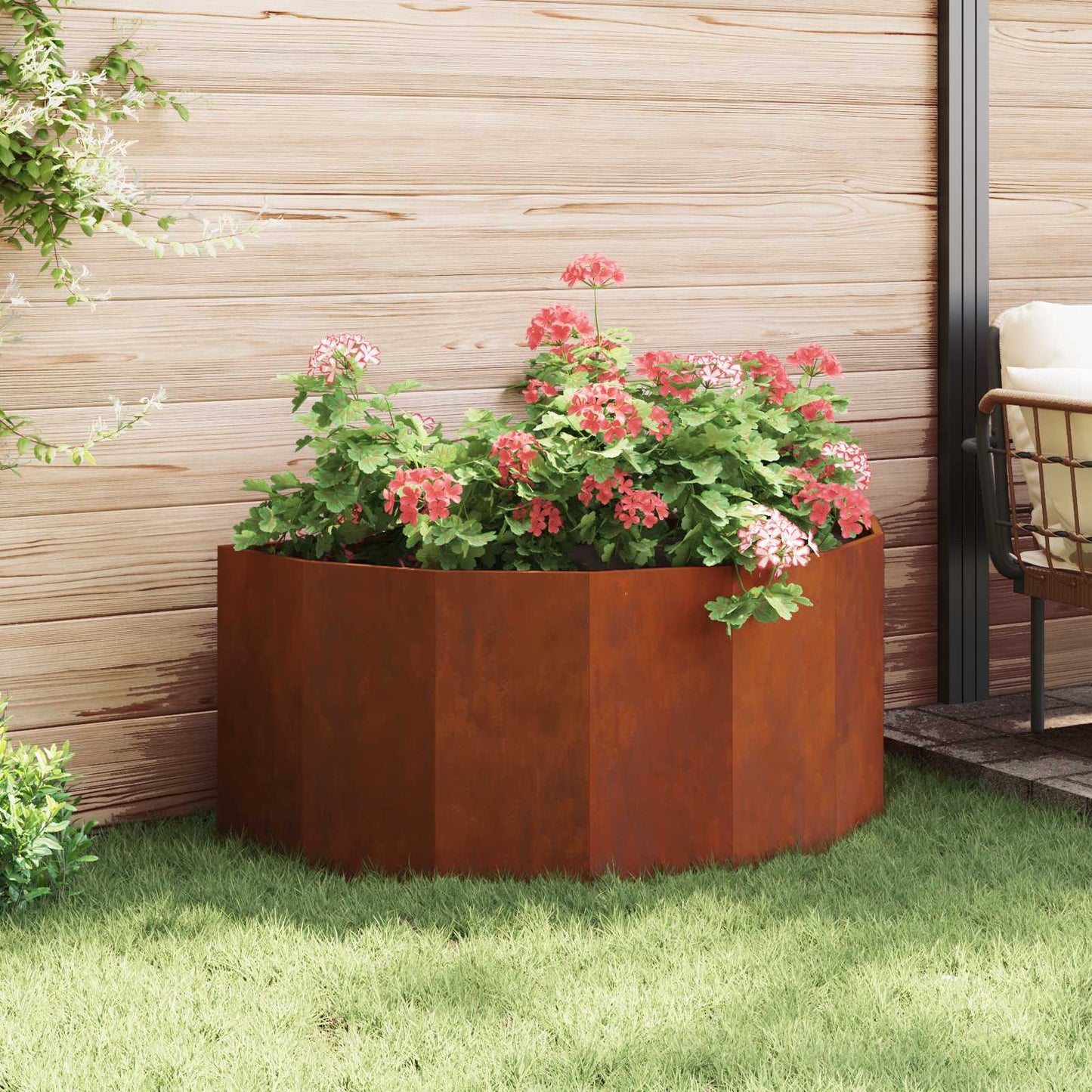 Plantekassed Rusten 120 x 60 x 50 cm Cortenstål